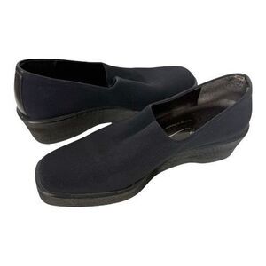Donald J Pliner Atlast Women’s Black Fabric Stretch Wedge Comfort Shoe Size 7.5